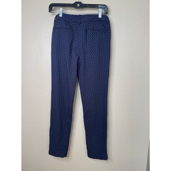 Mario Serrani Italy Womens Navy Geometric Pattern Womens Pants 4 rayon‎ - Picture 4 of 7
